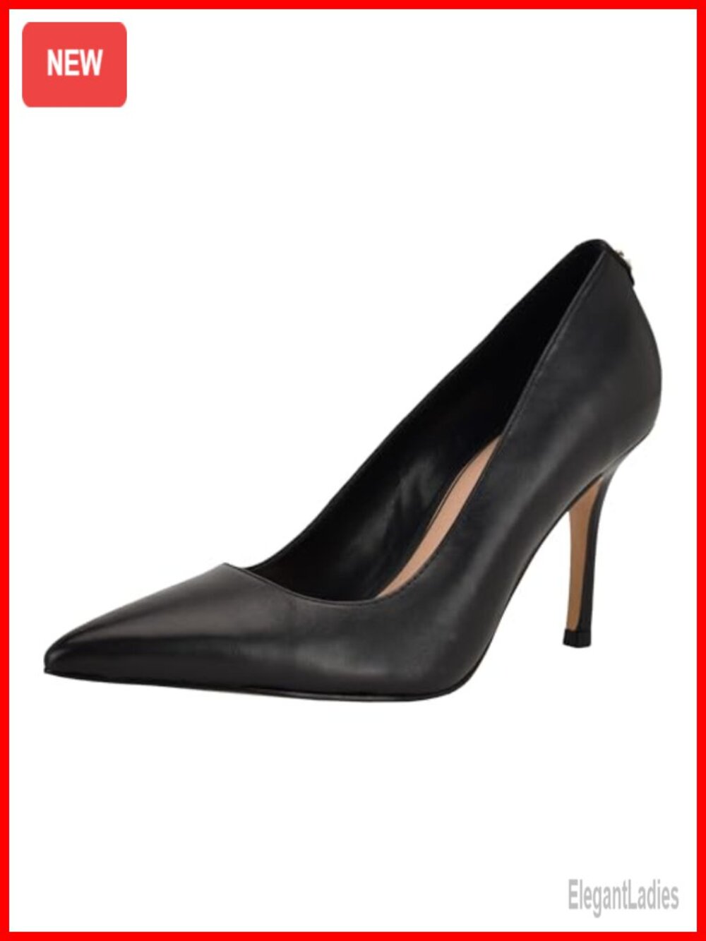 Prindy Square Toe Stiletto Heel Pump Leather Evening Dress Shoe